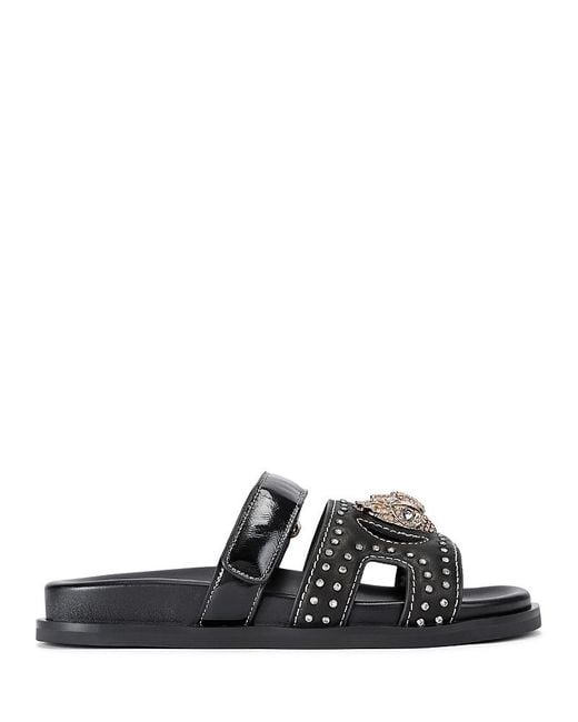 Kurt Geiger Black Eagle Studded Cutout Sandals
