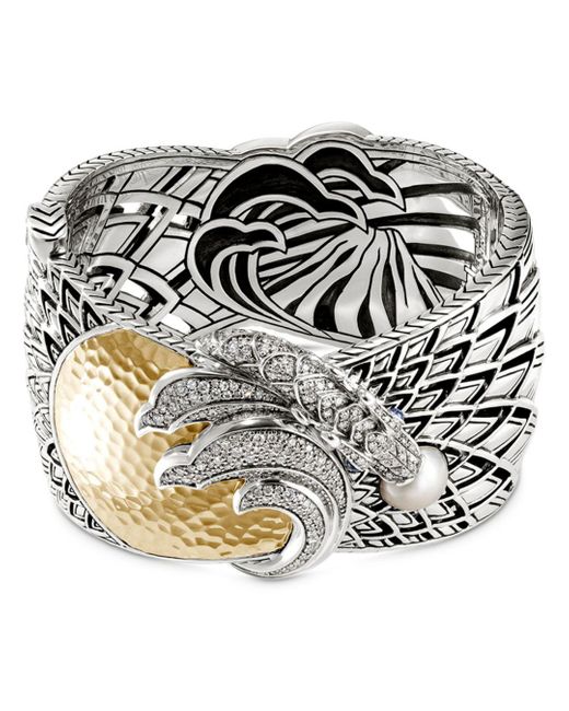 John Hardy Sterling Silver & 18k Yellow Gold Legends Naga Diamond