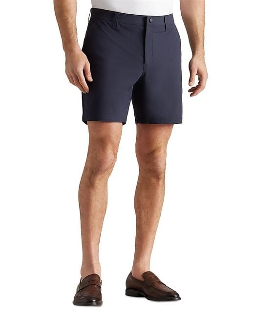 Rhone Blue 7 Commuter Regular Fit Shorts for men