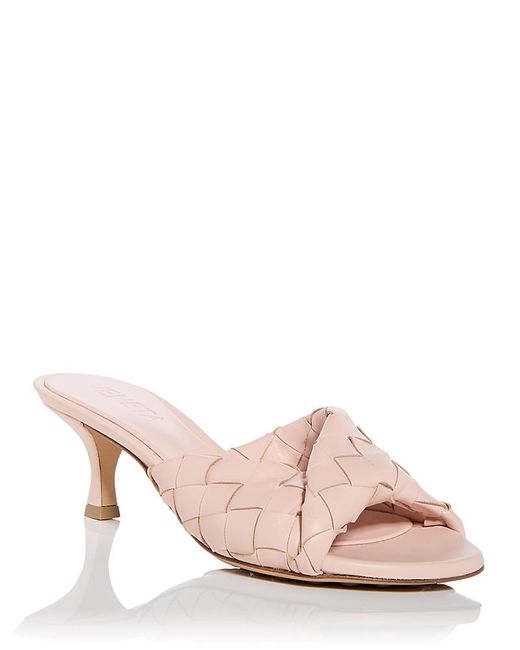 Bottega Veneta Women's Pink Blink Twist Slide Sandals