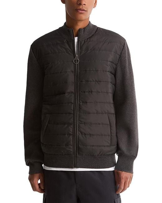 Barbour Black Mixed Media Jacket for men
