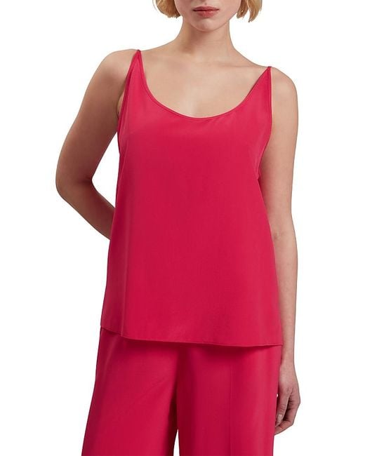 Ted Baker Red Cadasa Silk Scoop Neck Camisole