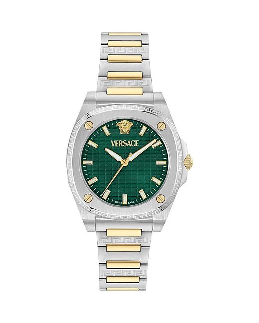 Versace Green Greca Pulse Watch, 36Mm