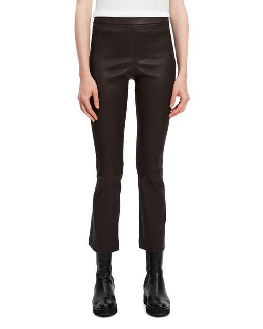Theory Urban Slim Leather Flare Pants | Lyst Canada