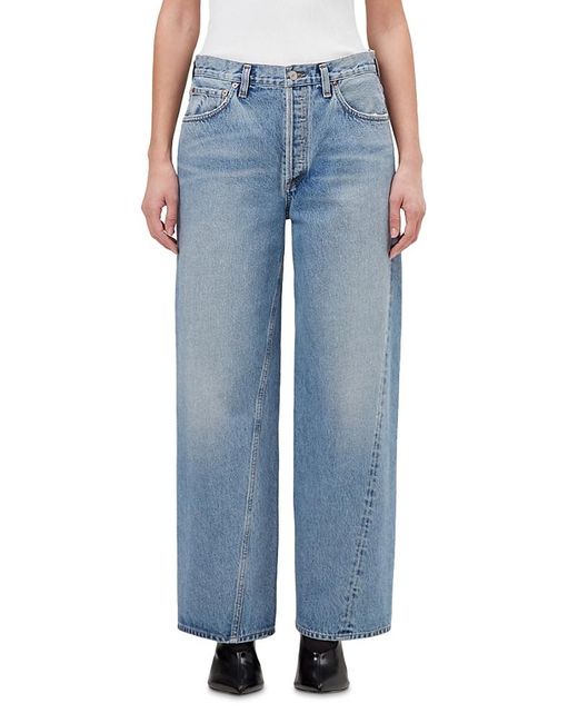 Agolde Blue Twist Low Slung Baggy Jeans