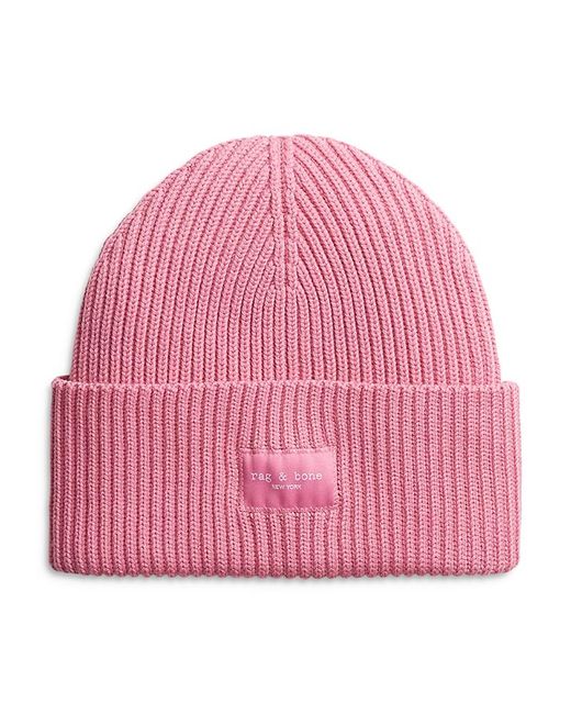 Rag & Bone Pink Blake Beanie Hat