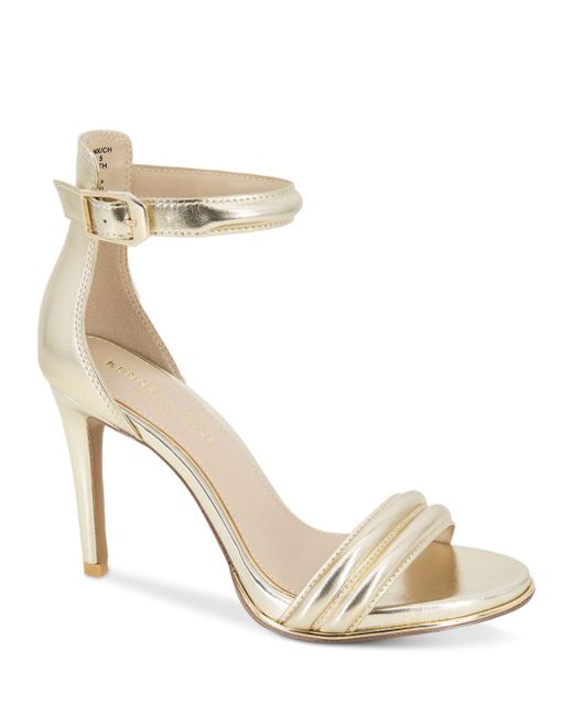 Kenneth Cole Brooke Ankle Strap High Heel Sandals in Metallic | Lyst