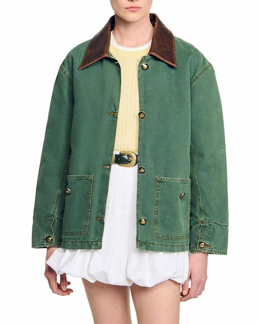 Sandro Green Workwear Jacket