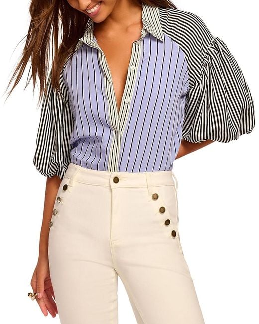 Ramy Brook Blue Flor Shirt