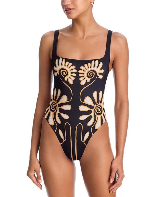 Cala De La Cruz Black Vienna One Piece Swimsuit