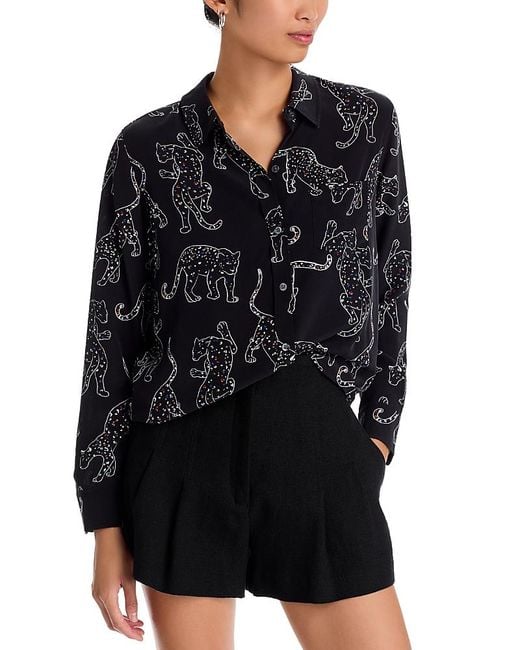 Rails Black Kate Silk Blouse