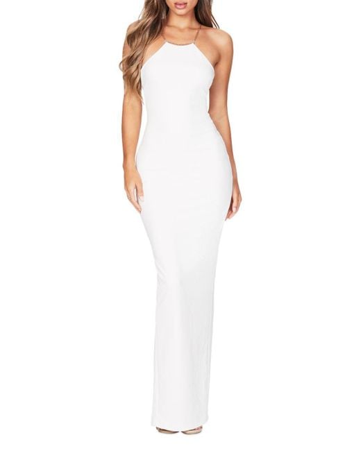Nookie Synthetic Lexi Chain Gown in White | Lyst