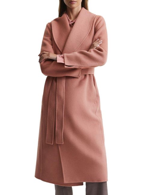 reiss freja shawl coat navy
