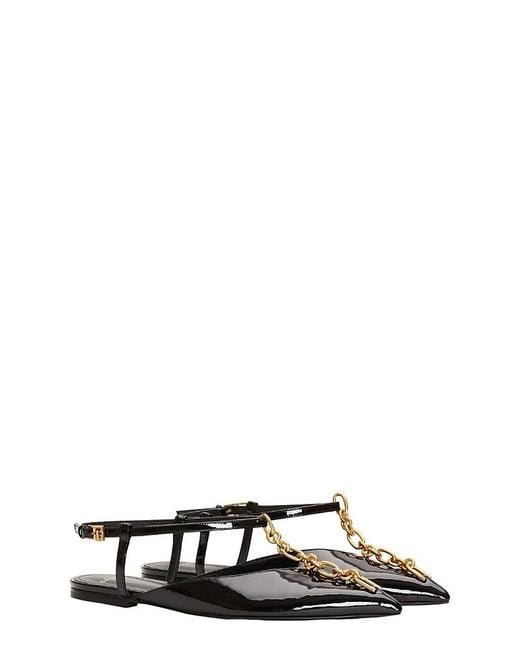 Balmain White Sync Chain Sandals
