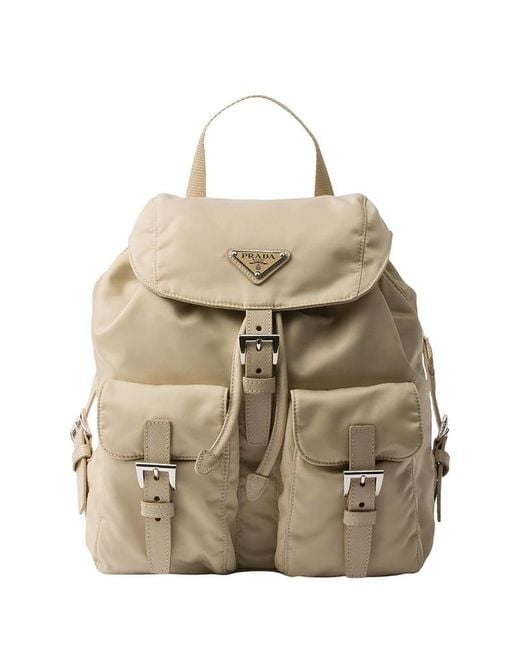 Prada Natural Small Re-Nylon Backpack for men
