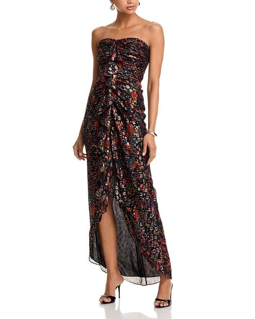 Ramy Brook Brown Printed Goldie High Low Dress
