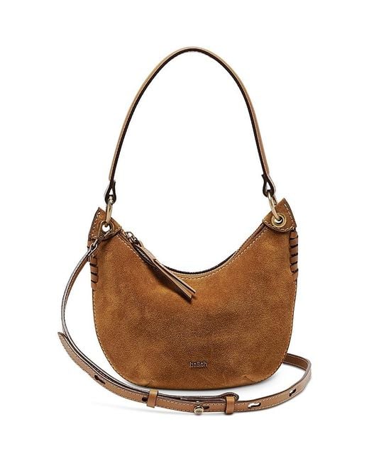 Ba&sh Brown Swing Suede Shoulder Bag