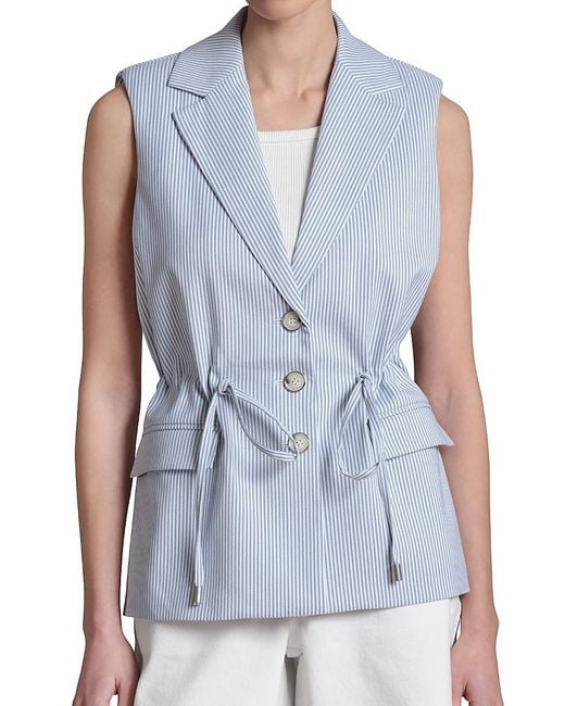 Bagatelle Blue Drawstring Blazer Vest