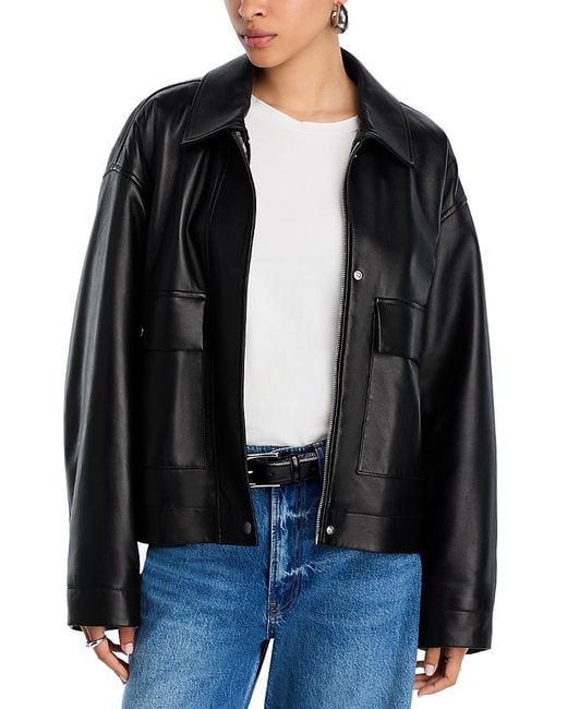 Rag Bone Women's Black Nonie Leather Jacket