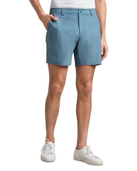 Rhone Blue 7 Commuter Regular Fit Shorts for men
