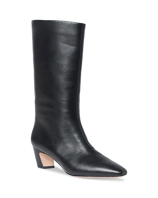 Loeffler Randall Black Pointed Mid Shaft Boots