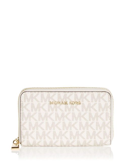 monogram michael kors wallet