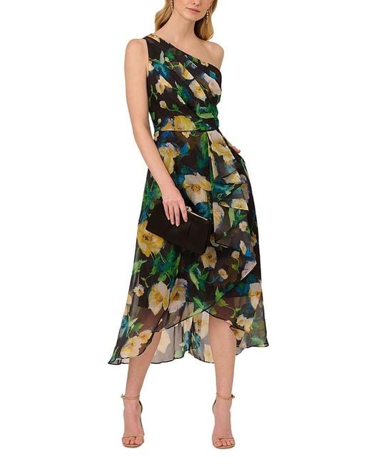 Adrianna Papell High Low Dress in Green | Lyst