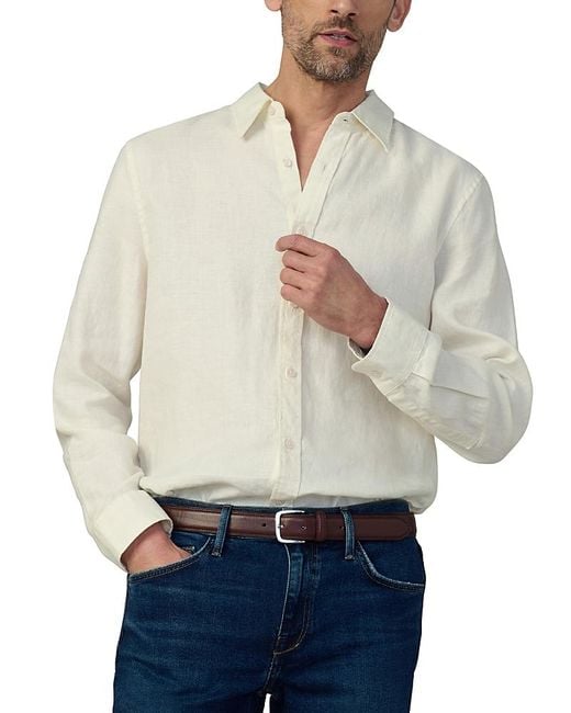 Joe's Jeans Natural Jakob Oversized Button Front Linen Shirt for men