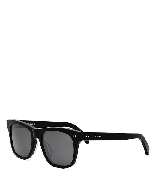 Céline Black Thin Square Sunglasses, 54Mm for men