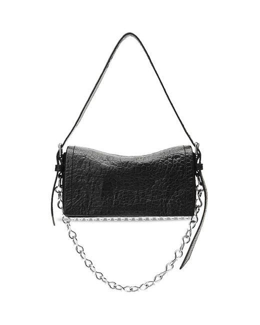 Alexander Wang Black Ricco Crushed Slim Flap Bag