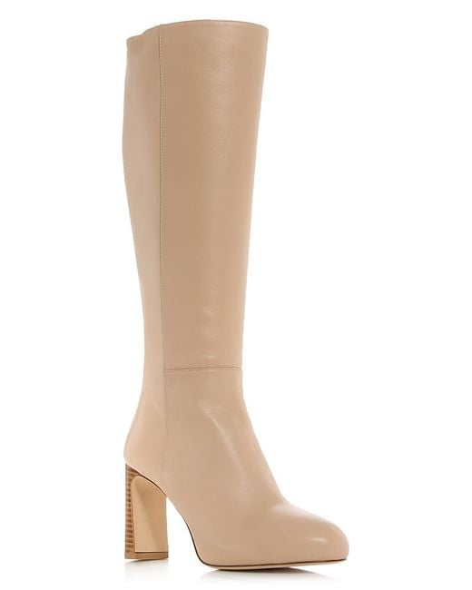 Stuart Weitzman Natural Babette Platform Tall Boots