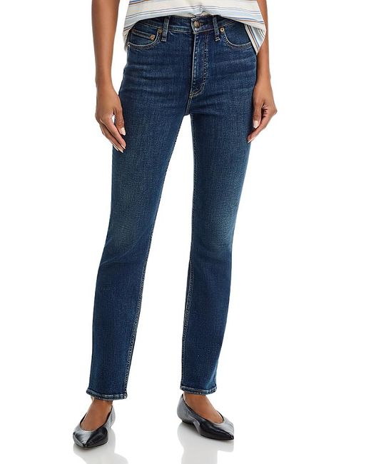 Rag & Bone Blue Flexi Wren High Rise Slim Jeans
