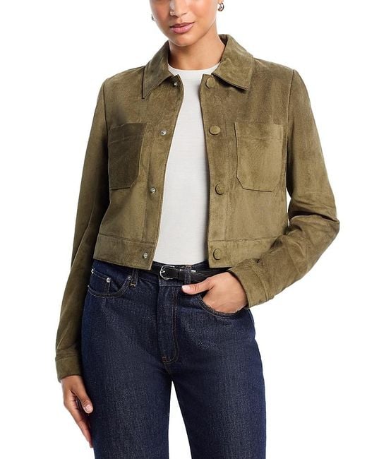 FRAME Natural The Small Suede Jacket