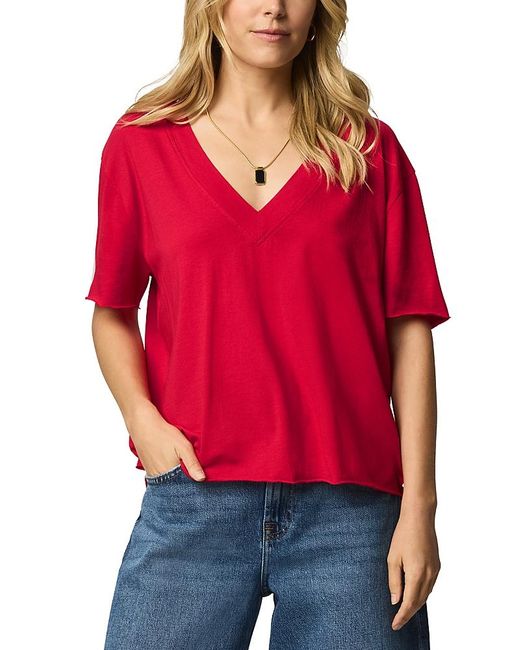 Splendid Red Kacey V Neck Tee