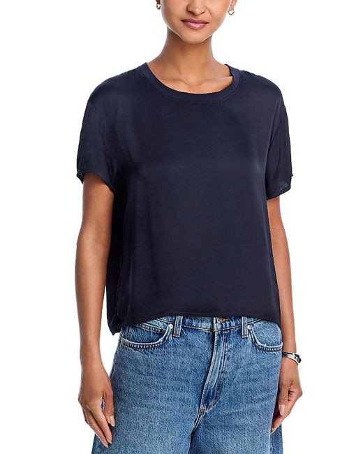 PERFECTWHITETEE Blue Pefectwhitetee Delphine Satin Tee