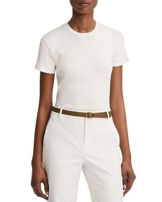 Vince White Ribbed Top