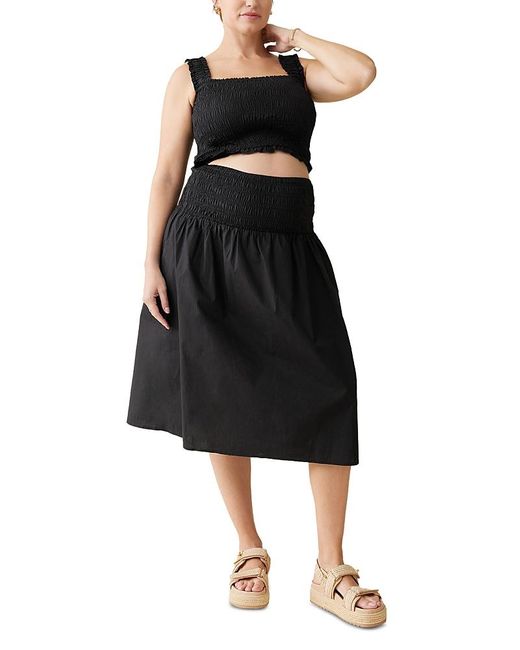 Ingrid & Isabel Black Poplin Tank Set