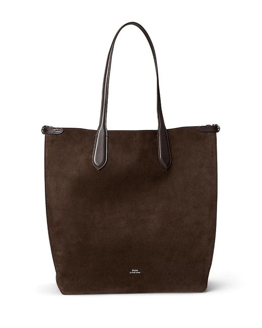 Polo Ralph Lauren Brown Bellport Suede North South Tote