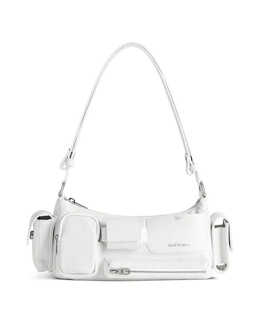 Balenciaga Superbusy Crossbody Bag in White | Lyst