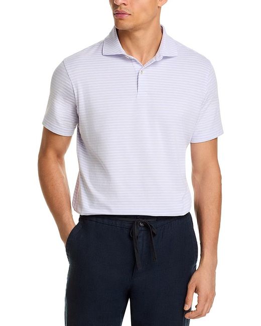 Peter Millar White Crown Crafted Albatross Cotton Blend Pique Polo Shirt for men