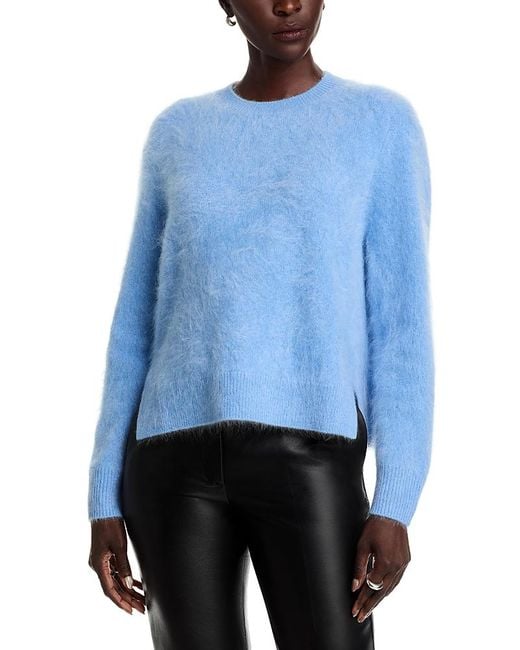C by Bloomingdale's Cashmere Women's Blue Brushed Saddle Shoulder