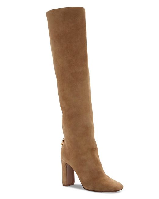 Dolce & Gabbana Brown Suede Knee High Boots