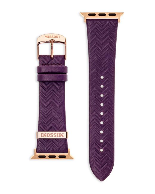 Missoni Apple Watch® Zigzag Leather Strap in Purple Lyst