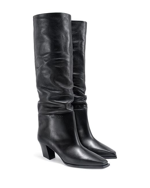Jimmy Choo Black Hart Kb 60 Knee High Boots