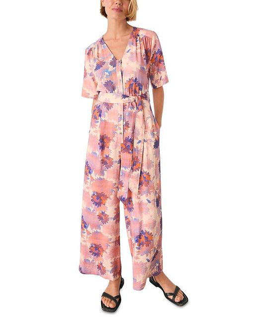 Whistles Pink Wide Leg Jumpsuit