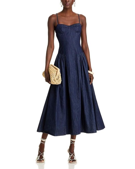 aqua stripe bustier midi dress - exclusive Striped Midi Closet Stripe Dress AQUA Stripe Bustier Midi Dress Exclusive Bloomingdale's