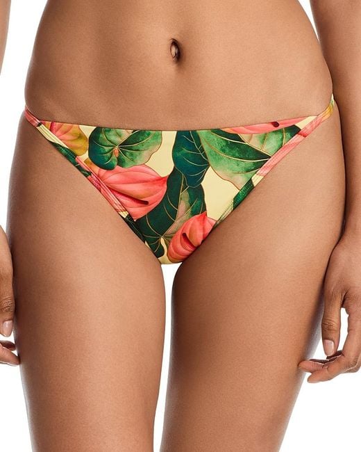 Farm Rio Green Anturium Basic Bikini Bottom