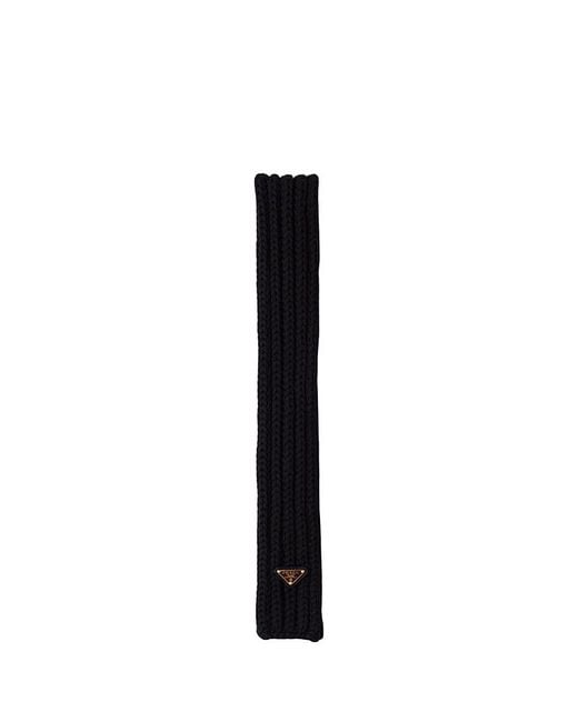 Prada Black Wool Scarf