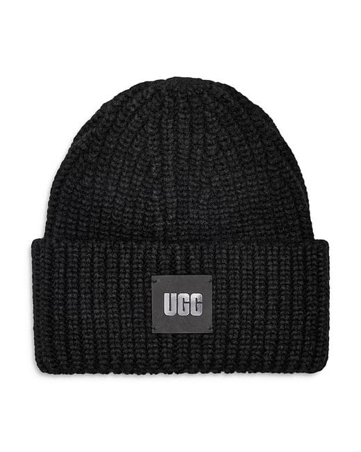 Ugg Black Sherpa Cuff Beanie