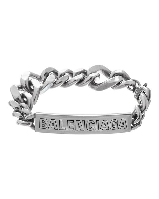 Balenciaga Metallic Plate Twist Bracelet